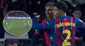 ¡Al ángulo! Lamine Yamal anota el 1-0 a favor del Barcelona ante Albacete por la Copa del Rey
