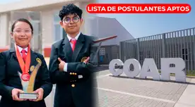 Resultados COAR 2026: LINK para ver la lista de postulantes aptos a la primera fase a nivel nacional