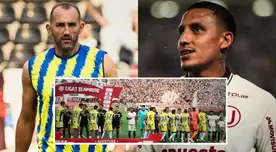 Así fue el saludo entre Hernán Barcos y Álex Valera en el Universitario vs FC Cajamarca