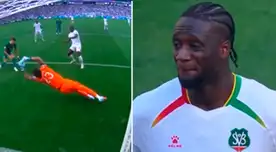 Jugador de Surinam rompe en llanto tras fallar clara ocasión de gol ante Guillermo Viscarra