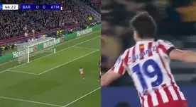Julián Álvarez anotó golazo de tiro libre: Atlético Madrid vence 1-0 al Barcelona en Champions