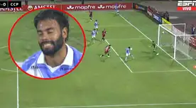 Leandro Sosa perdió una clara chance de gol frente al arco para poner el 1-0 de Cristal ante Cerro