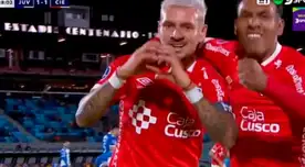 Carlos Garcés sacó un fuerte cabezazo y puso el 1-1 de Cienciano sobre Juventud a los 87 minutos