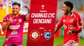 Chankas vs Cienciano EN VIVO: a qué hora juega, pronóstico y dónde ver partido por Liga 1
