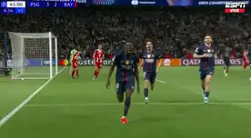 ¡5 goles en un tiempo! Dembélé anotó el 3-2 de penal del PSG sobre el Bayern Múnich