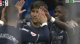 Vinícius dice que aún hay Liga: anotó golazo para el 1-0 del Real Madrid ante Espanyol
