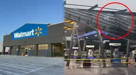 ALERTA MÁXIMA por inesperado COLAPSO en una gasolinera de Walmart en Bentonville tras la furia de una TORMENTA ELÉCTRICA: imágenes impactantes