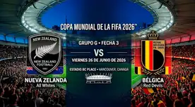 Nueva Zelanda vs. Bélgica por el Mundial 2026: ¿a qué hora juegan y dónde ver el partido?