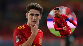 Gavi calentó la previa del España vs Portugal tras fuerte calificativo a Cristiano Ronaldo: “Es…”