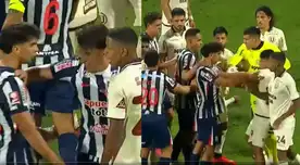 Futbolistas de Alianza Lima y Universitario se van a los empujones en el clásico peruano
