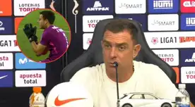 Pablo Guede respaldó a Alejandro Duarte tras blooper en el clásico: "Se crece de los errores"