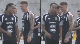 Oliver Sonne y André Carrillo protagonizaron divertida mirada cariñosa en la selección peruana