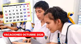 Estudiantes a nivel nacional tendrán vacaciones escolares en octubre 2026: ¿cuáles son las fechas? Estudiantes a nivel nacional tendrán vacaciones escolares en octubre 2026: ¿cuáles son las fechas?