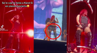 Se le cayó la falda a Karol G en pleno concierto y quedó en ropa interior:  así reaccionó - BluRadio