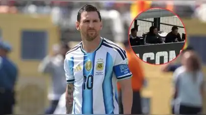Lionel Messi fue captado viendo un partido de la primera C de Argentina