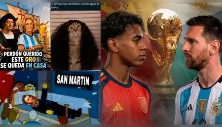 Los mejores memes calientan la previa del España vs Argentina: Messi y Yamal como protagonistas