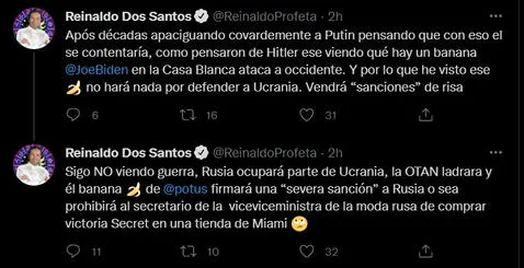 Reinaldo Dos Santos se pronuncia tras ataque de Rusia a Ucrania   