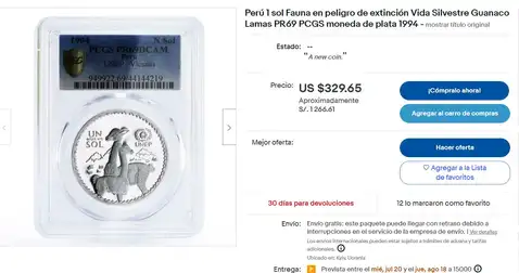 Moneda de un sol de 1994 Moneda de un sol de 1994