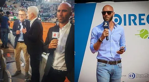 Luis Horna como comentarista deportivo.   