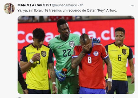 Periodista Marcelo Caicedo se burla de Arturo Vidal.   