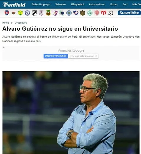 Tenfield sobre salida de Álvaro Gutiérrez 