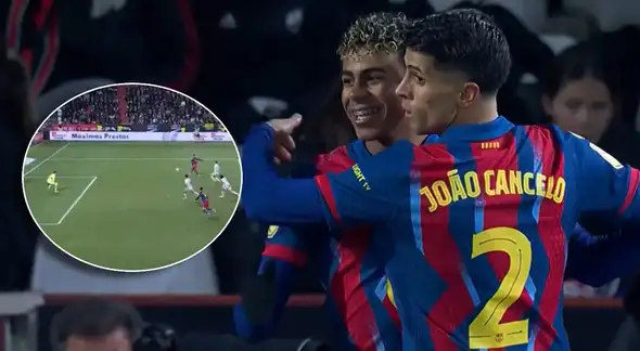 ¡Al ángulo! Lamine Yamal anota el 1-0 a favor del Barcelona ante Albacete por la Copa del Rey