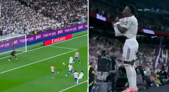 Vinícius Júnior anotó golazo y marcó el 3-2 de Real Madrid ante Atlético Madrid