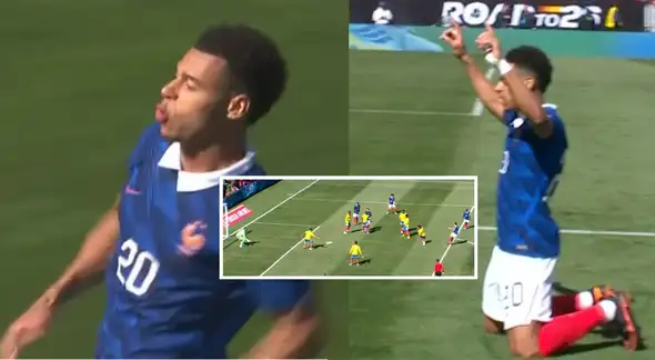 Désire Doué anotó el 1-0 de la selección de Francia ante Colombia Désire Doué anotó el 1-0 de la selección de Francia ante Colombia