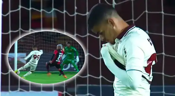 ¡Insólito! Miguel Silveira falló gol debajo del arco para empate de Universitario vs Melgar - VIDEO