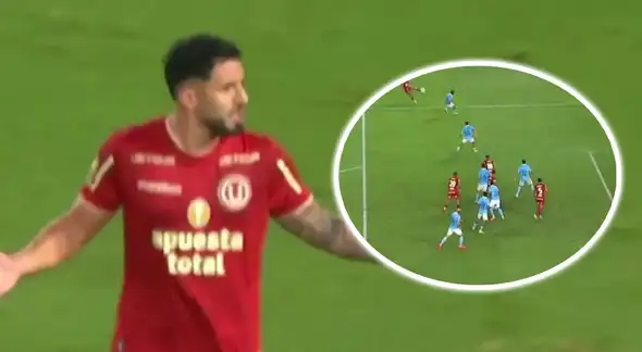 ¡Por centímetros! Gol anulado de Matías Di Benedetto que pudo ser el 1-0 de Universitario a Cristal