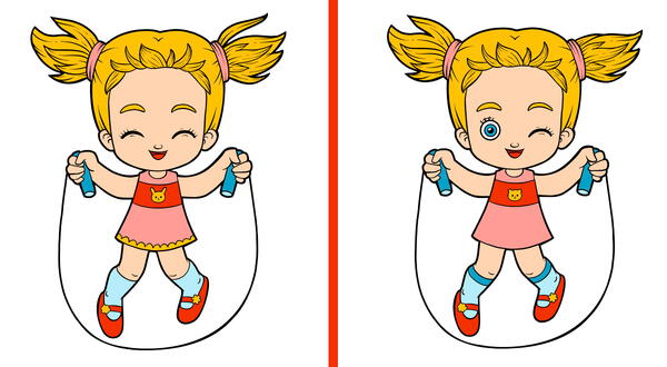 Test your visual ability and discover 5 hidden differences between girls