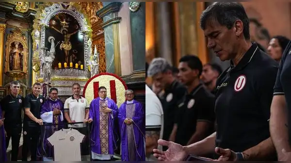 Padre de Las Nazarenas alaba a Universitario tras visita al Señor de Los Milagros: "El primer y único club"