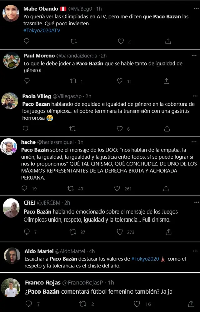 Paco Bazan criticado por hablar de igualdad y respeto Paco Bazan criticado por hablar de igualdad y respeto