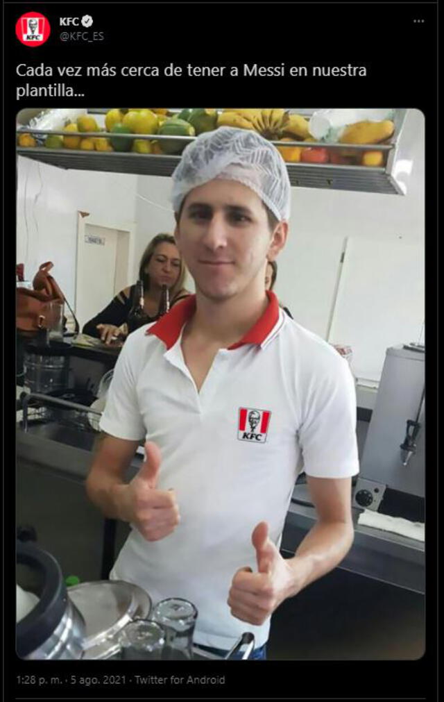 Captura: KFC España - Twitter   