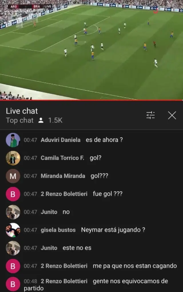 Youtuber transmitió en directo el Argentina vs Brasil en PlayStation