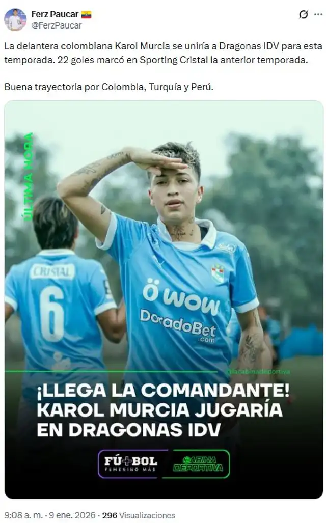 Sporting Cristal Femenino Sporting Cristal Femenino