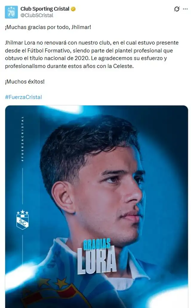 Sporting Cristal, Jhilmar Lora Sporting Cristal, Jhilmar Lora