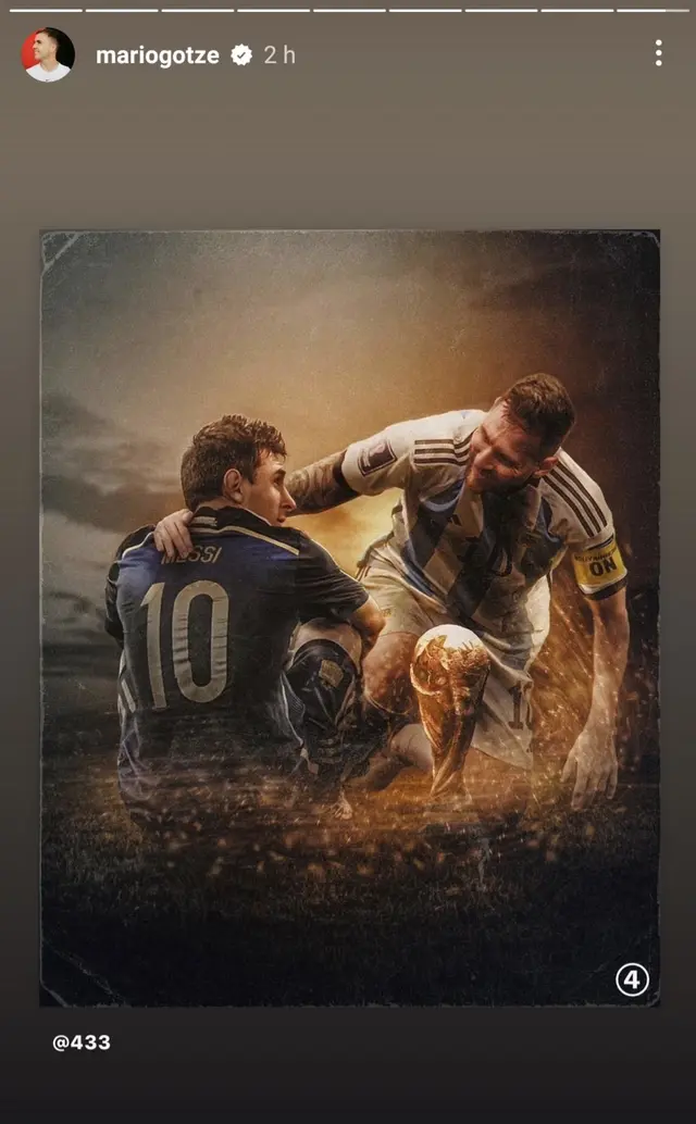Mario Götze a Lionel Messi.