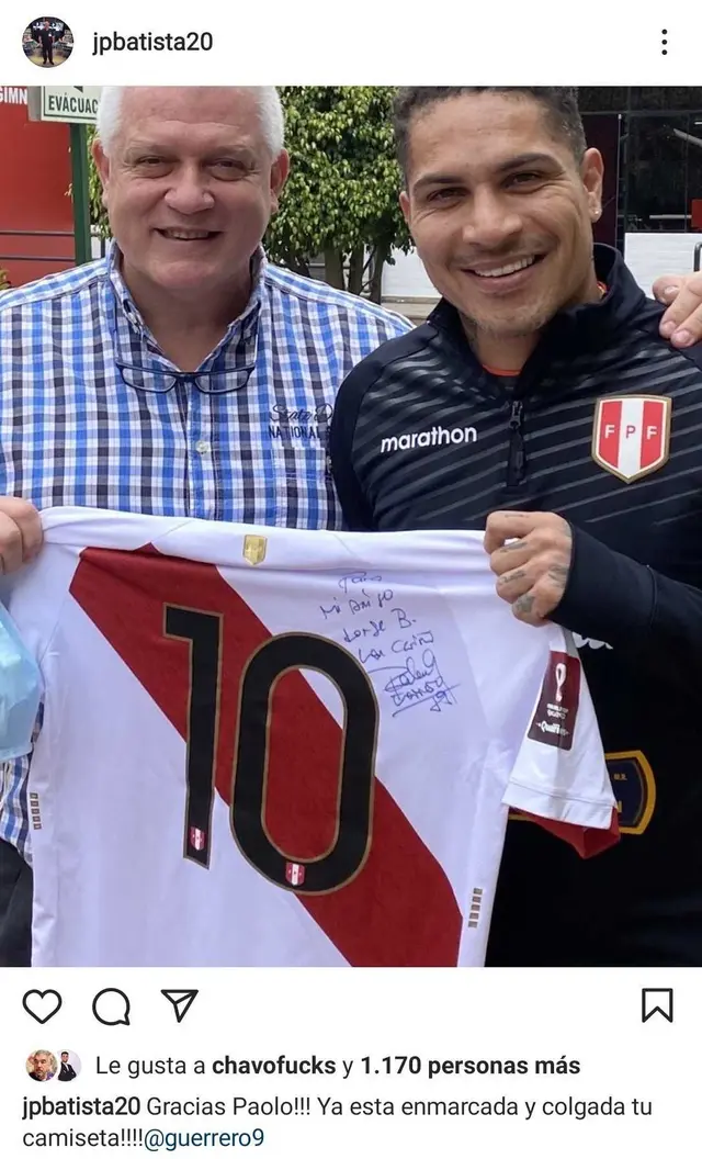 Jorge Batista y Paolo Guerrero.