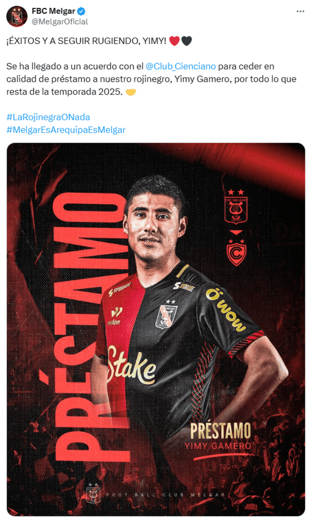 Yimy Gamero Cienciano Melgar