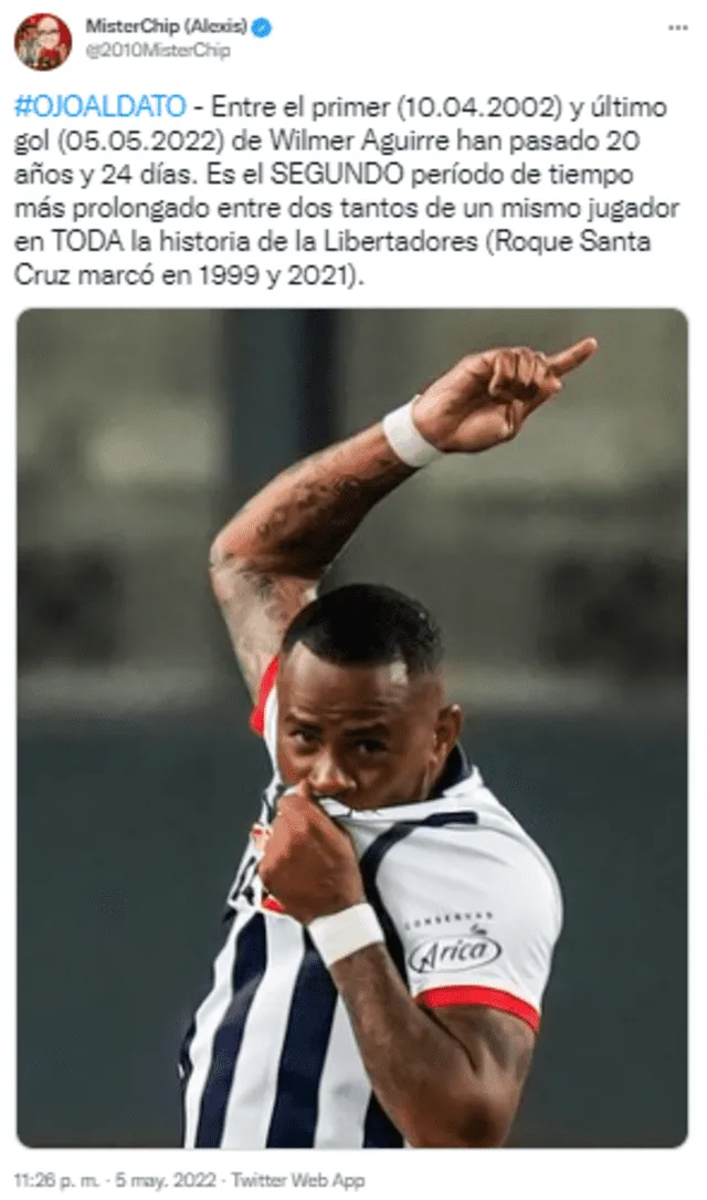 MisterChip destacó a Wilmer Aguirre.