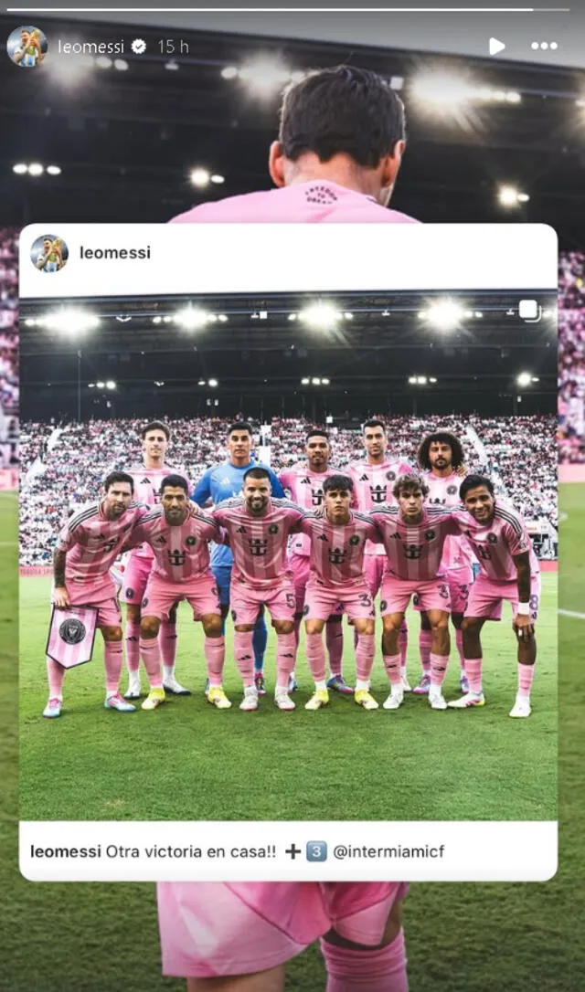 La publicación de Lionel Messi sobre Inter Miami en Instagram La publicación de Lionel Messi sobre Inter Miami en Instagram