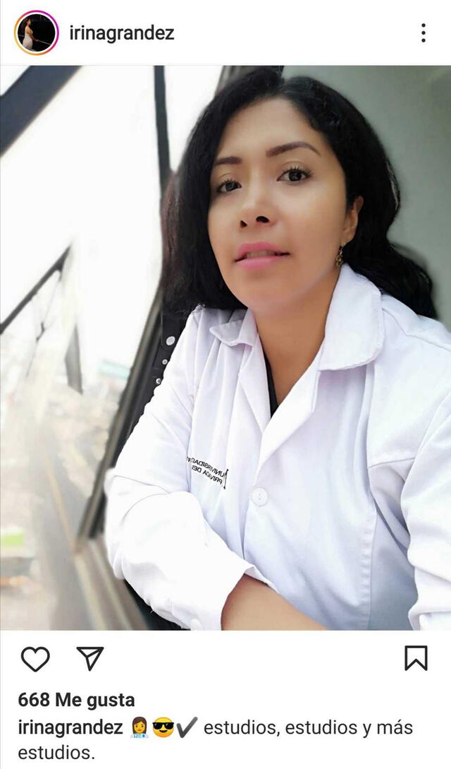  Foto: Instagram Irina Grandez    