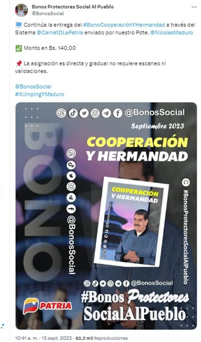 Bono Cooperación y Hermandad Bono Cooperación y Hermandad