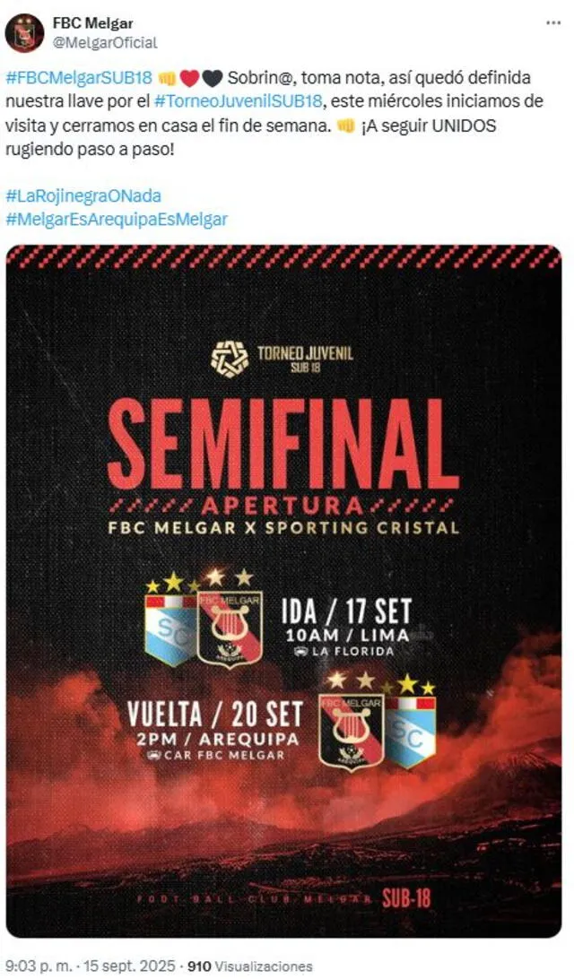 Melgar vs Sporting Cristal
