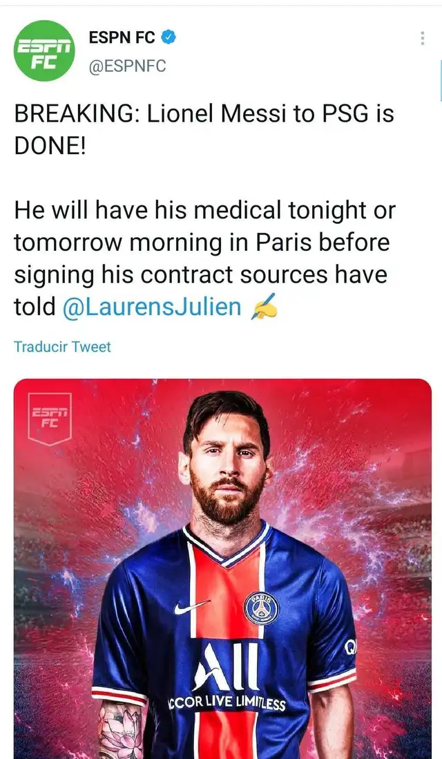 Messi parece fijo en el PSG   