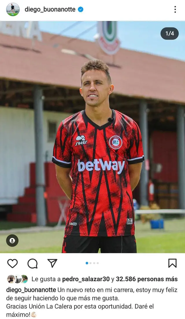 El mensaje de Diego Buonanotte tras llegar a Unión La Calera.