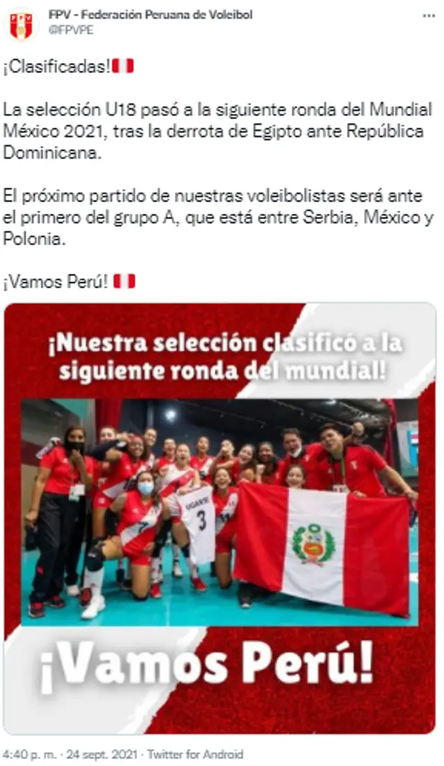 Selección peruana de vóley