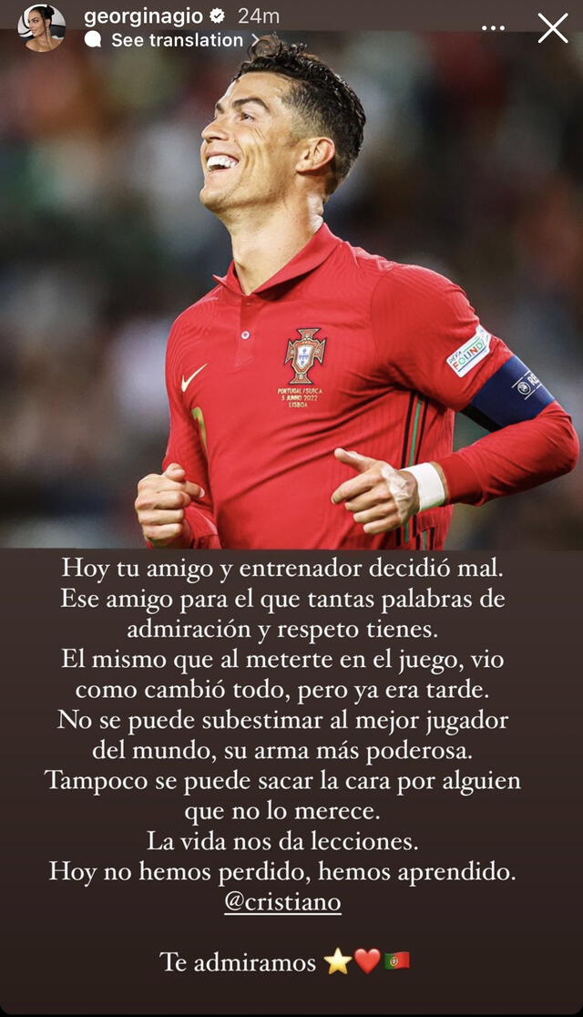 Georgina Rodríguez  Fernando Santos Cristiano Ronaldo