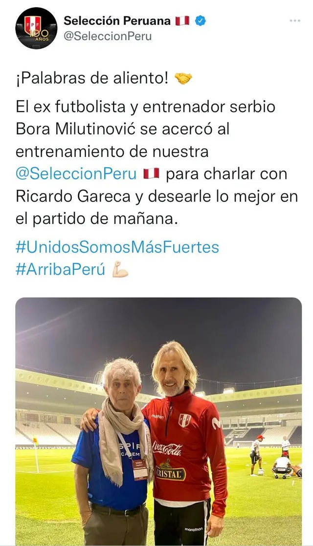 <em> La foto de Bora Milutinović y Ricardo Gareca.</em>    